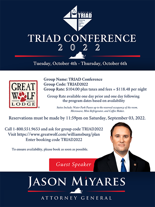 Poster image for Triad Conference. All info is on this page in text as well.
