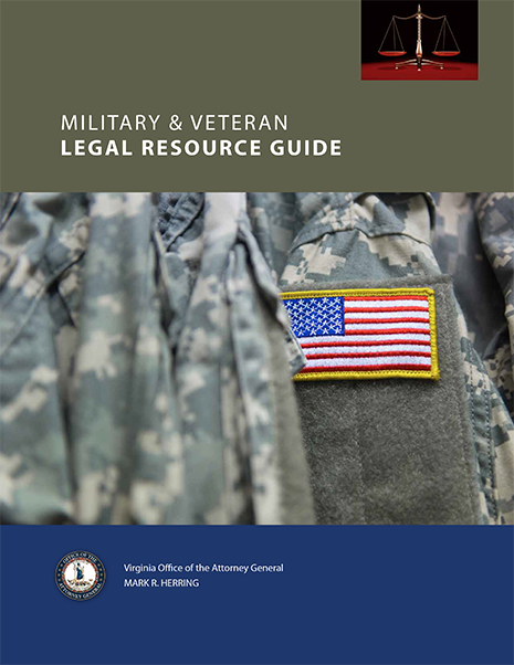 picture of the cover of the Virginia Military & Veterans Legal Guide cover